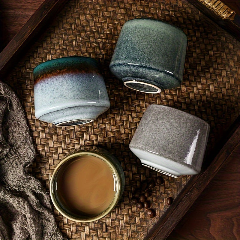 Set of 2 Japanese Kiln Ceramic Mugs