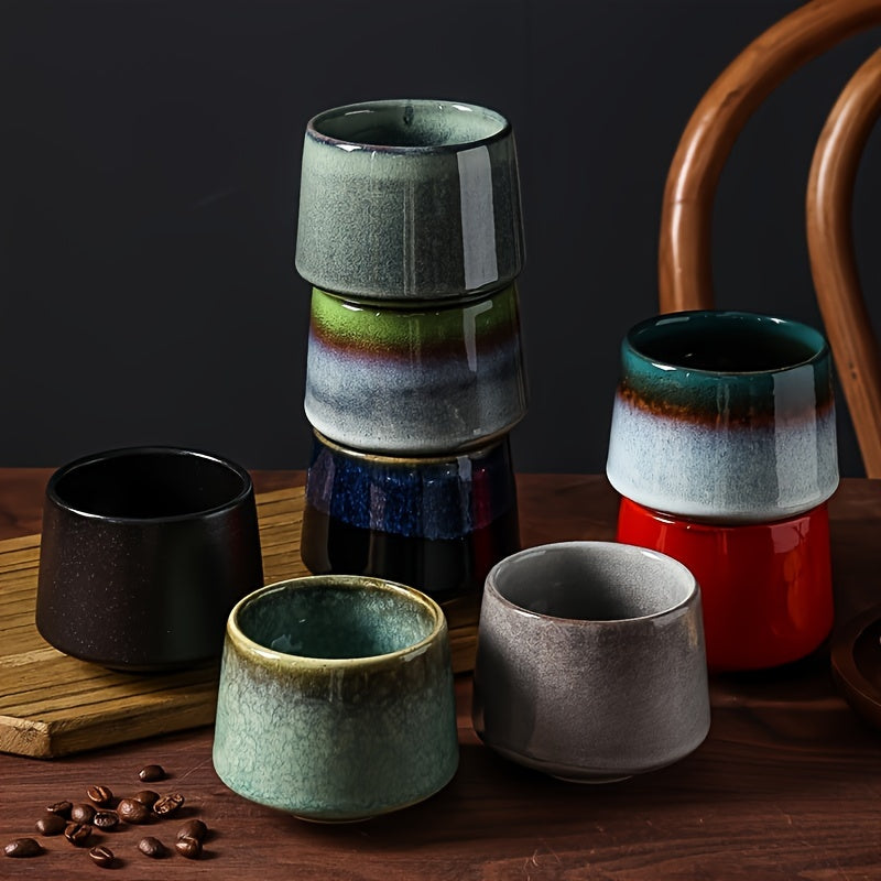 Set of 2 Japanese Kiln Ceramic Mugs
