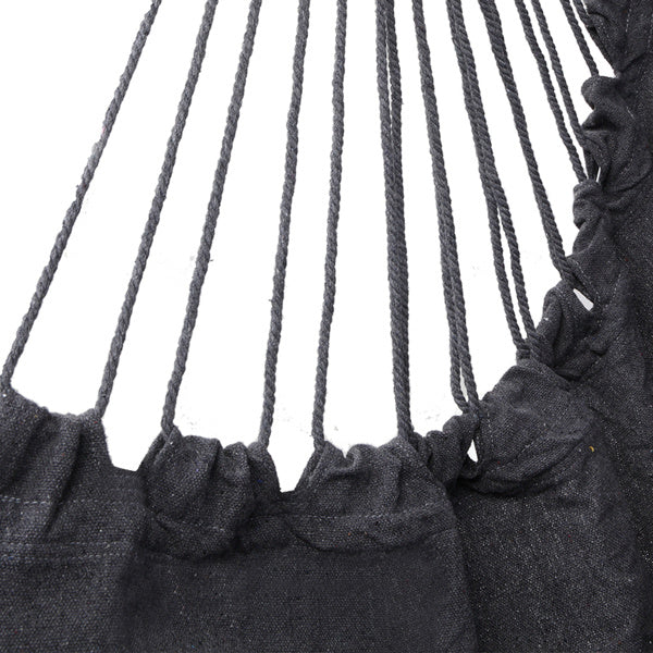 Boho Hanging Hammock Chair with Fringe & Cushions