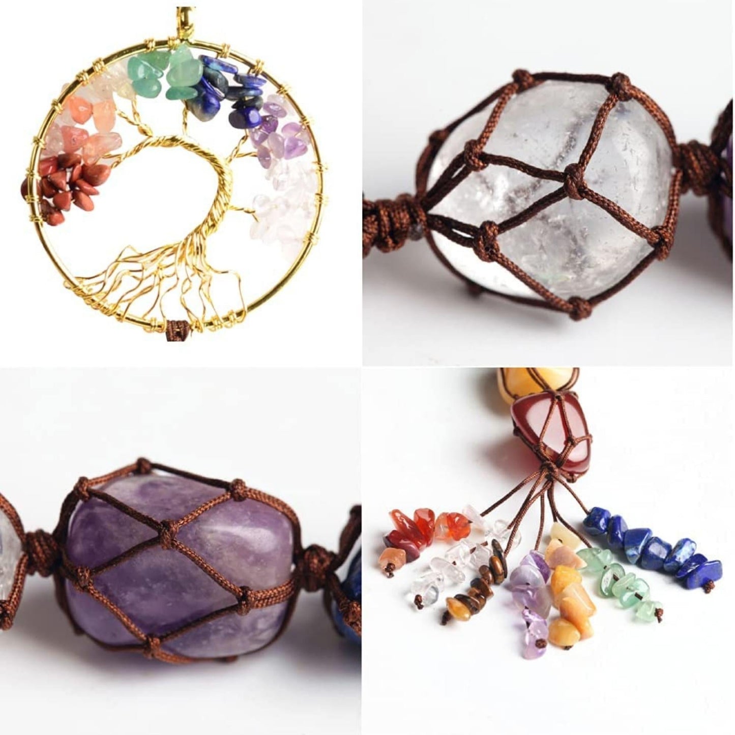 7 Chakra Tree of Life Hanging Crystals