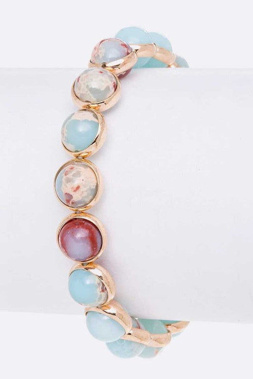 Genuine Stone Beaded Bracelet