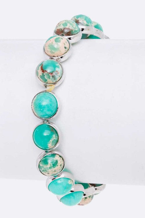 Genuine Stone Beaded Bracelet