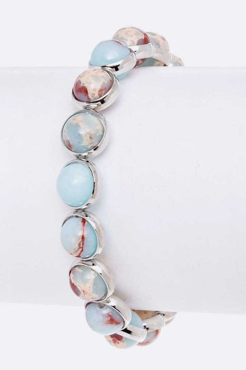 Genuine Stone Beaded Bracelet