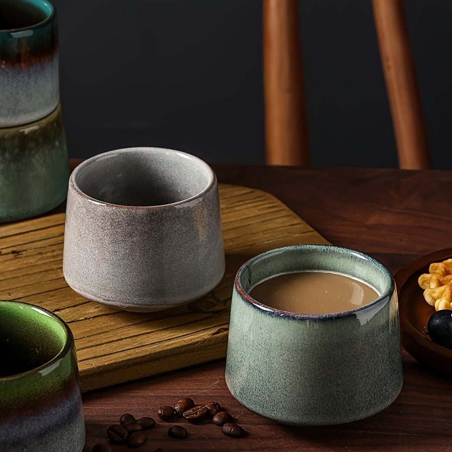 Set of 2 Japanese Kiln Ceramic Mugs