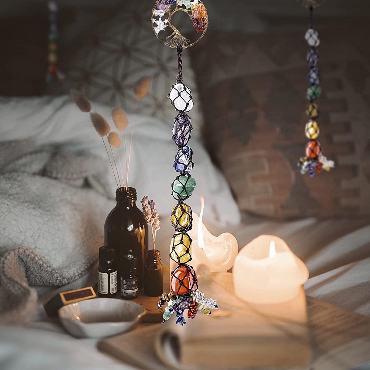 7 Chakra Tree of Life Hanging Crystals