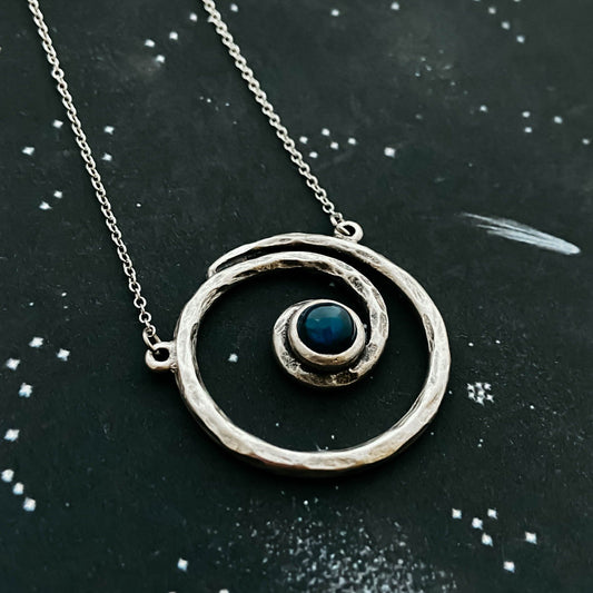 Milky Way Spiral Necklace and Earrings