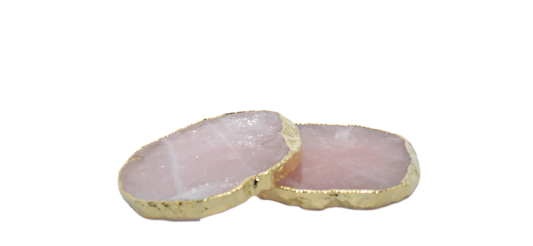 Rose Quartz Coasters Set of 2