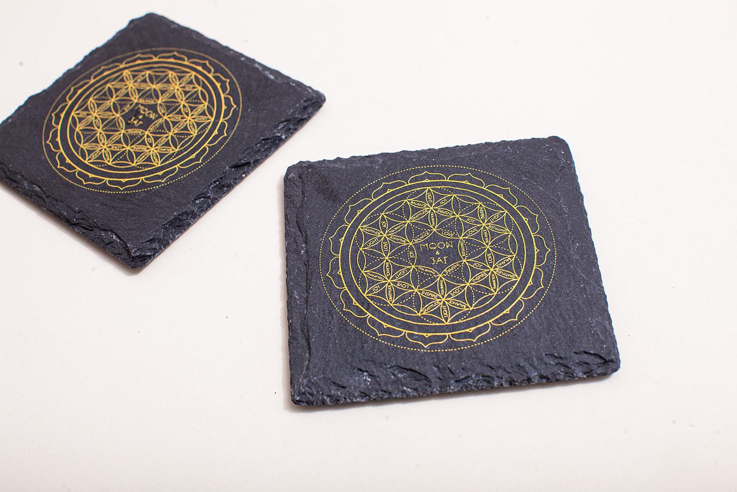 Sacred Geometry Slate Coasters