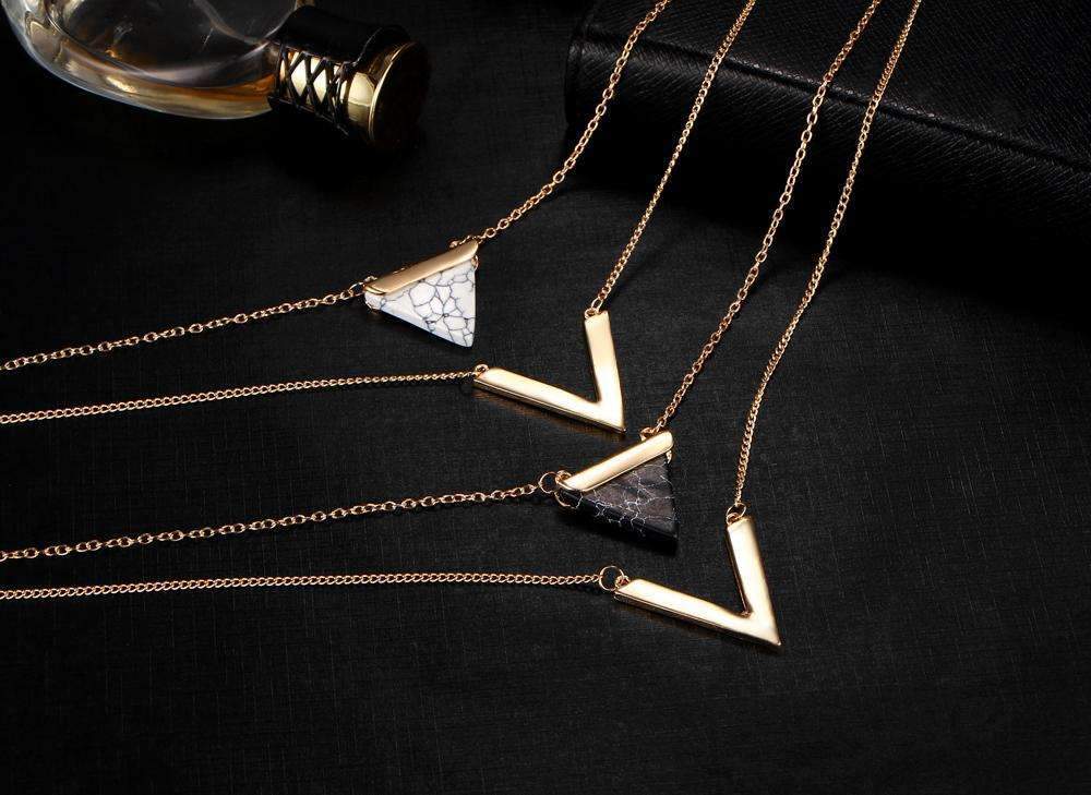 Chevron Double Layer Necklace