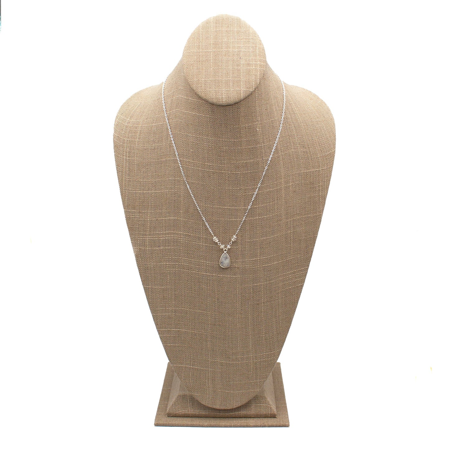 Moonstone Teardrop  Necklace