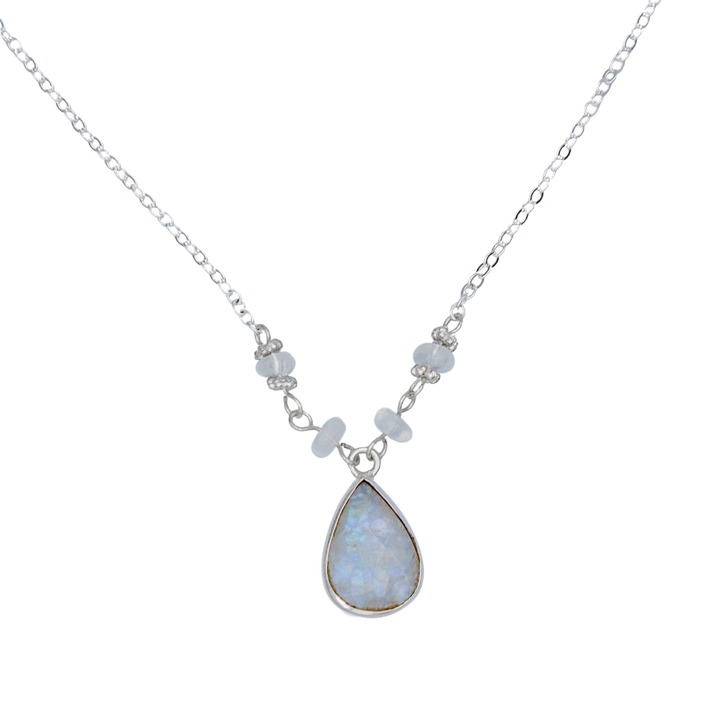 Moonstone Teardrop  Necklace