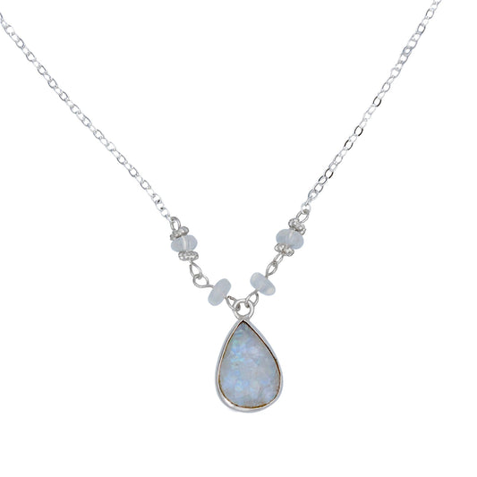 Moonstone Teardrop  Necklace