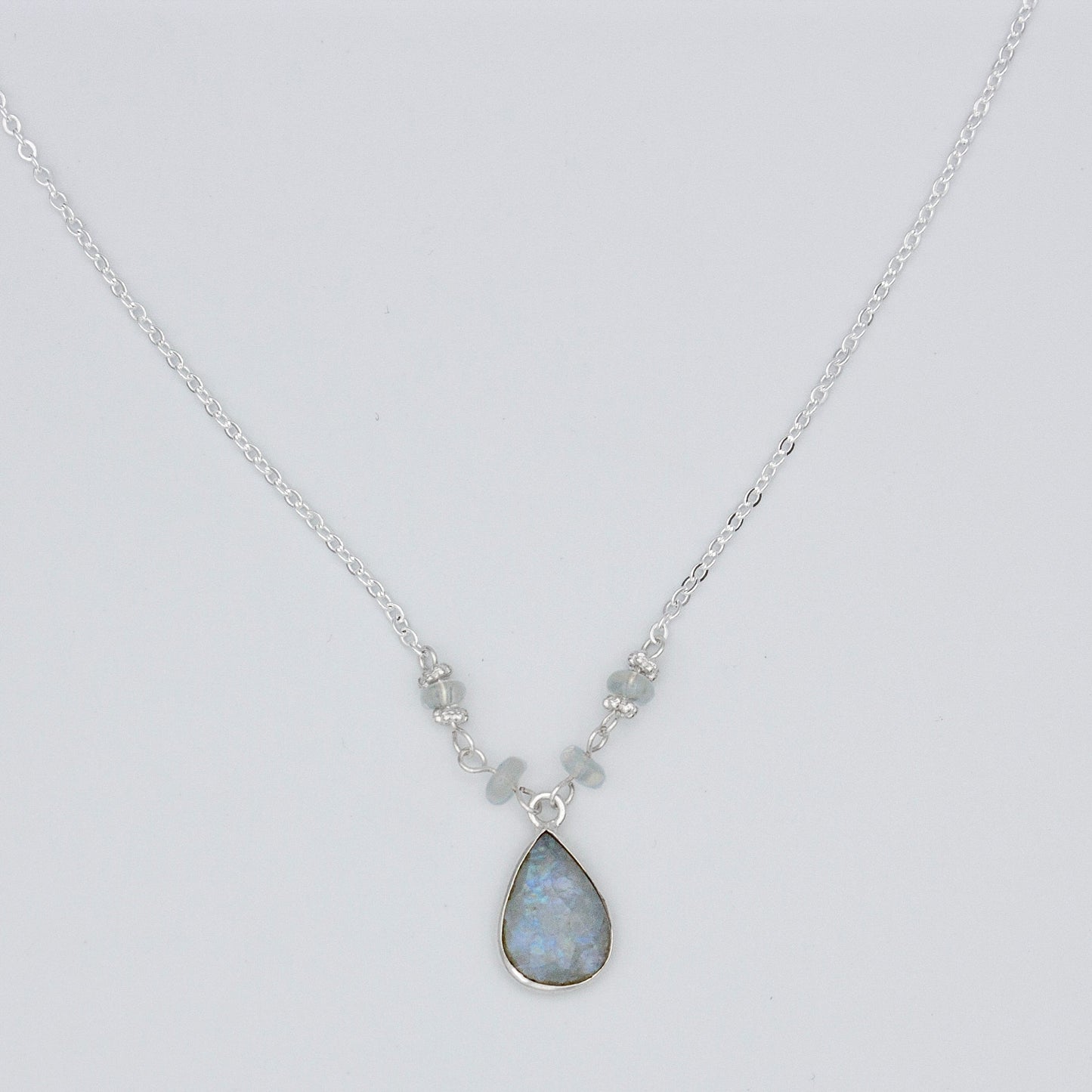 Moonstone Teardrop  Necklace