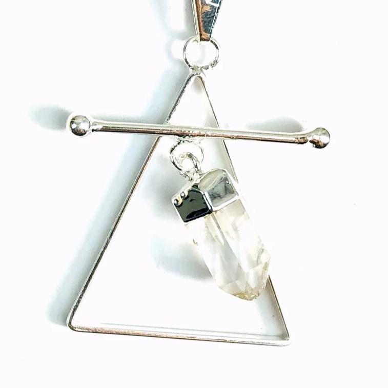 Black Tourmaline and Quartz Necklace