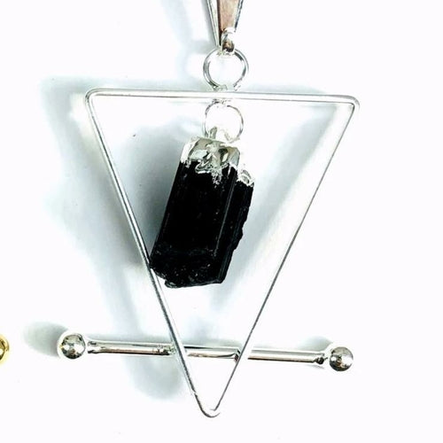 Black Tourmaline and Quartz Necklace