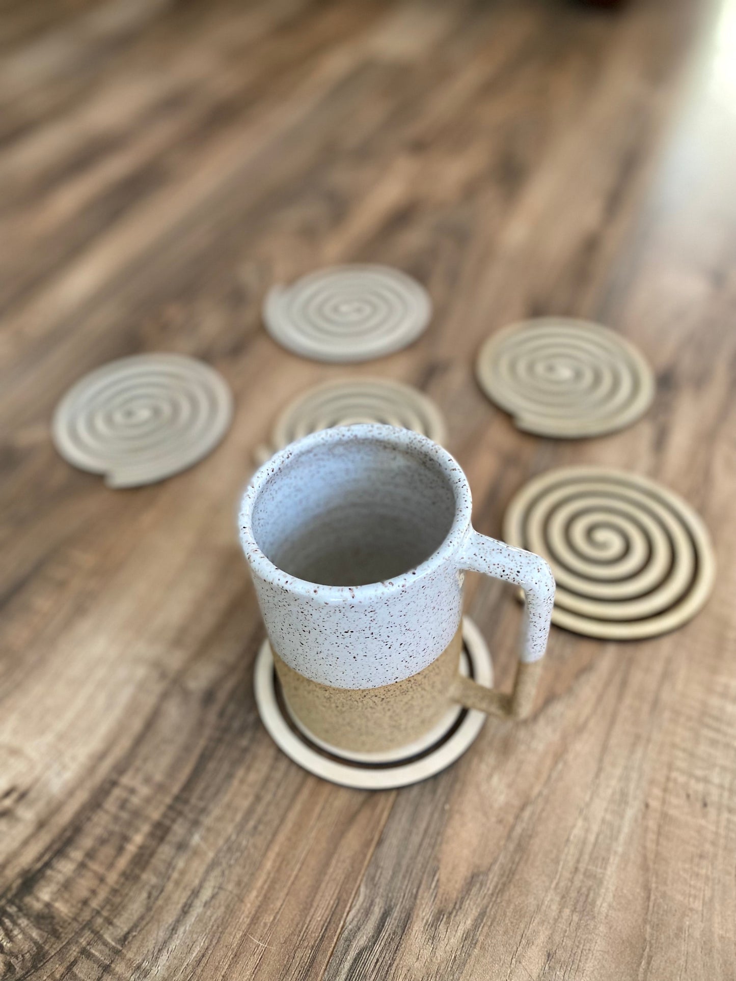 Wood Spiral Coasters