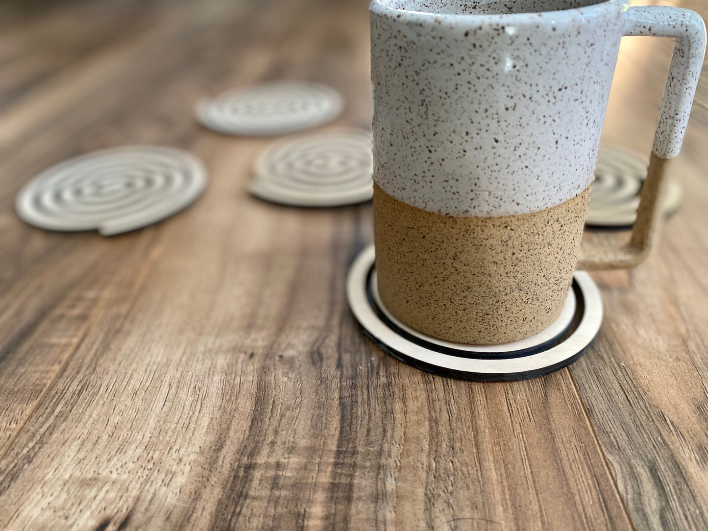 Wood Spiral Coasters