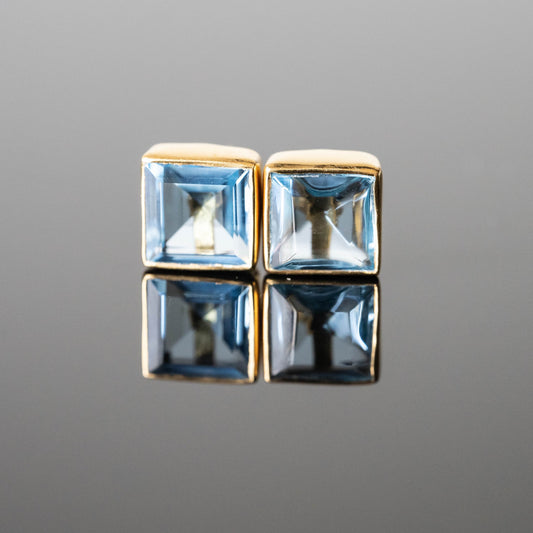 Jasmine Topaz Square Studs